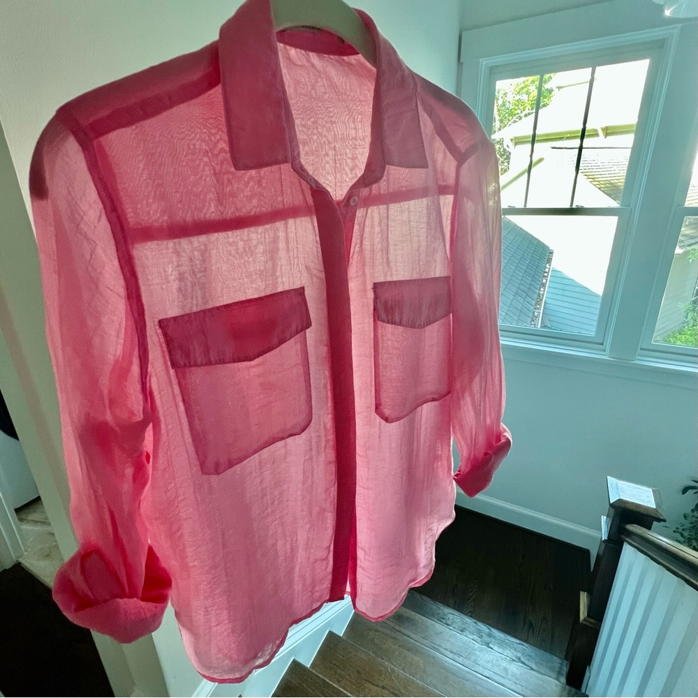 Scotch & Soda Pink Sheer Shirt